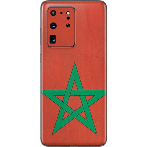 Morocco Flag Distressed Galaxy S20 Ultra 5G Skin